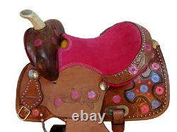Used 10 12 13 Western Youth Kids Child Barrel Racing Pleasure Horse Trail Saddle