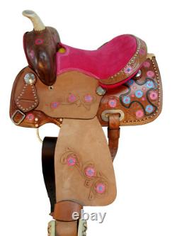 Used 10 12 13 Western Youth Kids Child Barrel Racing Pleasure Horse Trail Saddle