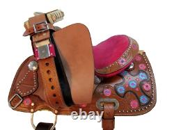 Used 10 12 13 Western Youth Kids Child Barrel Racing Pleasure Horse Trail Saddle