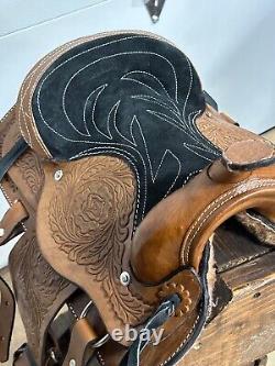 Used 10 Brown Western Horse Leather Pony Kids Saddle