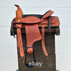 Used 10 Tan Pony Kids Western Horse Leather Saddle
