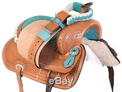 Used 12 13 Western Horse Leather Saddle Barrel Trail Tack Set