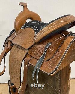 Used 12 Brown Leather Shetland Pony Kid Pleasure Western Saddle