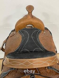 Used 12 Brown Leather Shetland Pony Kid Pleasure Western Saddle