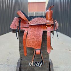 Used 12 Tan Leather Pleasure Kids Western Pony Saddle Mini Shetland