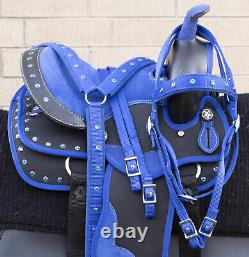 Used 12 Youth Western Children Cordura Trail Horse Saddle Tack