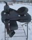 Used 12 Black Leather Youth / Pony Western Saddle Withsuede Seat