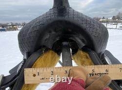 Used 12 black leather youth / pony western saddle withsuede seat