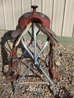 Used 13-1/2 Tex Tan Youth Western Show Saddle