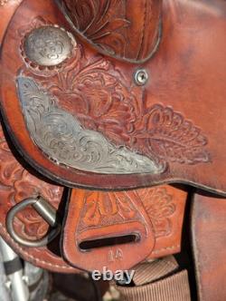 Used 13-1/2 Tex Tan Youth Western Show Saddle