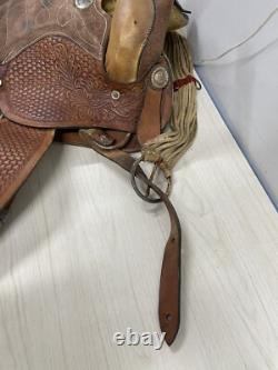 Used 13.25 Seat Western Star all-purpose saddle withrawhide cantle & pommel