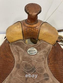 Used 13.25 Seat Western Star all-purpose saddle withrawhide cantle & pommel