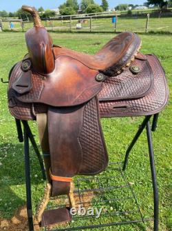 Used 13 US made youth Western barrel saddle