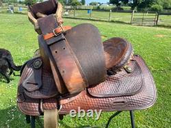Used 13 US made youth Western barrel saddle
