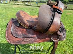 Used 13 US made youth Western barrel saddle
