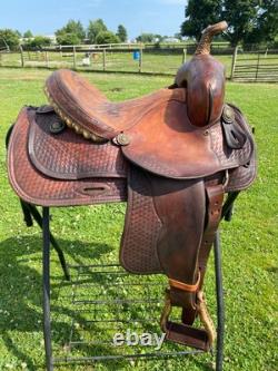Used 13 US made youth Western barrel saddle
