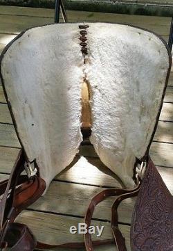 Used 14 1/2 Circle Y Saddle with Silver
