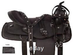 Used 14 15 16 17 18 Synthetic Western Pleasure Trail Cowboy Horse Saddle Tack