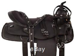 Used 14 15 16 17 18 Synthetic Western Pleasure Trail Cowboy Horse Saddle Tack