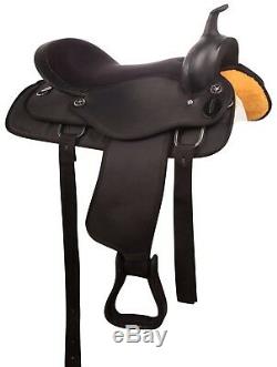 Used 14 15 16 17 18 Synthetic Western Pleasure Trail Cowboy Horse Saddle Tack