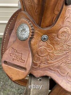 Used 14 King Series US Western trail/pleasure/show saddle withsilver semi bars