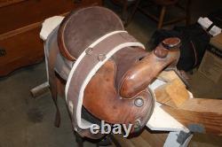 Used 14 Seat Big Horn brown nylon/leather Western Saddle 102 US made VGC