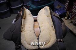 Used 14 Seat Big Horn brown nylon/leather Western Saddle 102 US made VGC