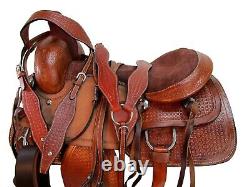 Used 15 16 17 Western Saddle Horse Pleasure Leather Roping Ranch Cowboy Tack Set