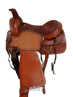 Used 15 16 17 Western Saddle Horse Pleasure Leather Roping Ranch Cowboy Tack Set