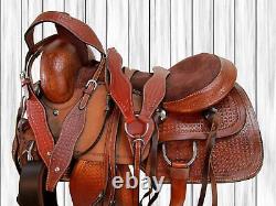 Used 15 16 17 Western Saddle Horse Pleasure Leather Roping Ranch Cowboy Tack Set