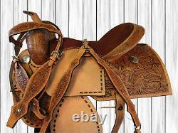 Used 15 16 Western Saddle Pleasure Rodeo Trail Show Horse Barrel Racing Tack Set