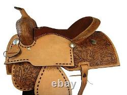 Used 15 16 Western Saddle Pleasure Rodeo Trail Show Horse Barrel Racing Tack Set