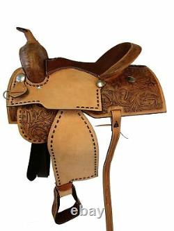 Used 15 16 Western Saddle Pleasure Rodeo Trail Show Horse Barrel Racing Tack Set