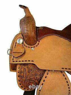 Used 15 16 Western Saddle Pleasure Rodeo Trail Show Horse Barrel Racing Tack Set