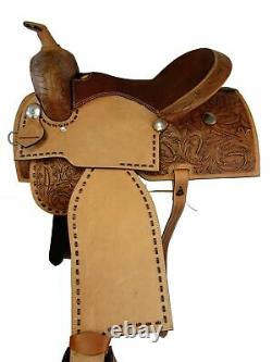 Used 15 16 Western Saddle Pleasure Rodeo Trail Show Horse Barrel Racing Tack Set