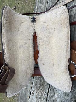 Used 15.5 Dakota tooled Western Show Saddle WithMontana silver US made