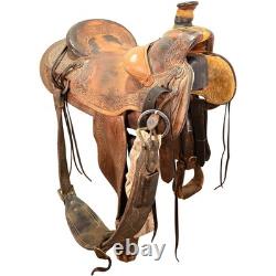 Used 15.5 Ron Carlton Ranch Saddle Code C155RCARLTON076