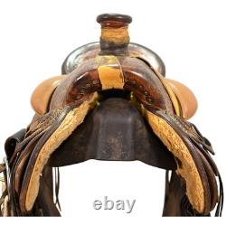 Used 15.5 Ron Carlton Ranch Saddle Code C155RCARLTON076