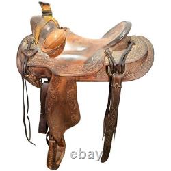 Used 15.5 Ron Carlton Ranch Saddle Code C155RCARLTON076