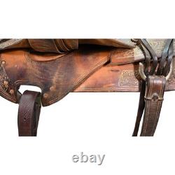 Used 15.5 Ron Carlton Ranch Saddle Code C155RCARLTON076