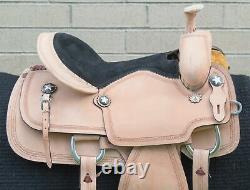 Used 15.5 Tough 1 Rough Out Western Roping Ranch Work Leather Horse Saddle