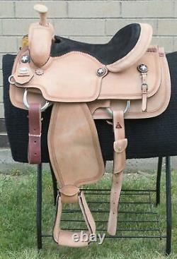 Used 15.5 Tough 1 Rough Out Western Roping Ranch Work Leather Horse Saddle
