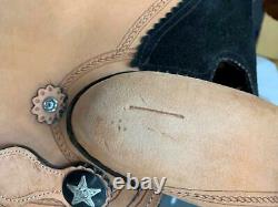 Used 15.5 Tough 1 Rough Out Western Roping Ranch Work Leather Horse Saddle