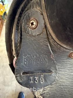 Used 15 Big Horn Leather Western Trail Saddle #139, Barrel Racing