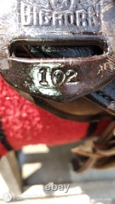 Used 15 Big Horn brown Western saddle 102 US made VGC