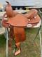 Used 15 Big Horn Western Show Saddle Withsilver, Tooled Leather, Semi Bar Us Made