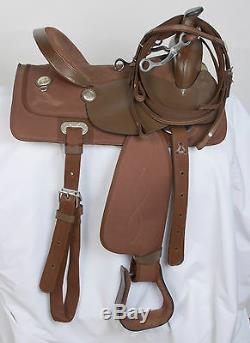 Used 15 King Series Krypton Brown Western Pleasure Trail Synthetic Horse Saddle