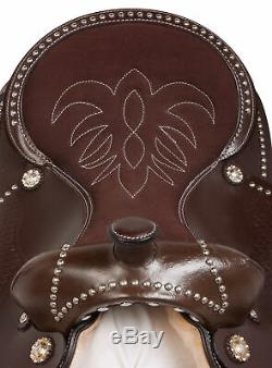 Used 15 Silver Studded Western Show Leather Parade Trail Horse Saddle Comfy