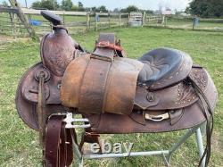 Used 15 Western Arabian tree saddle US made Orville Leather Company