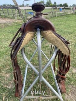 Used 15 Western Arabian tree saddle US made Orville Leather Company